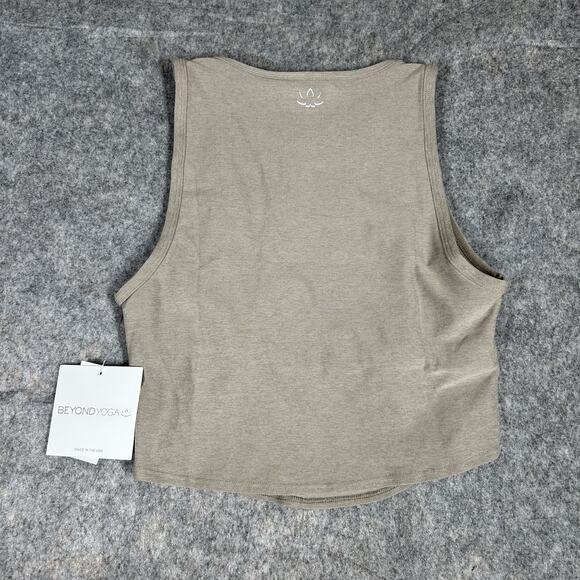 Beyond Yoga Spacedye Motivate Cropped Tank Top Small Birch Heather - Picture 7 of 8